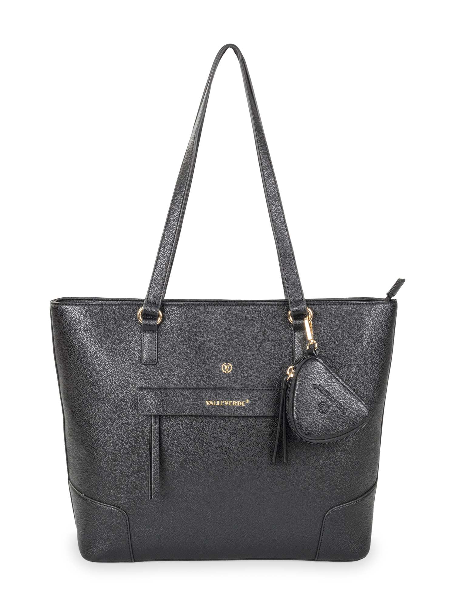 Borsa shopping donna Valleverde in nero elegante e capiente